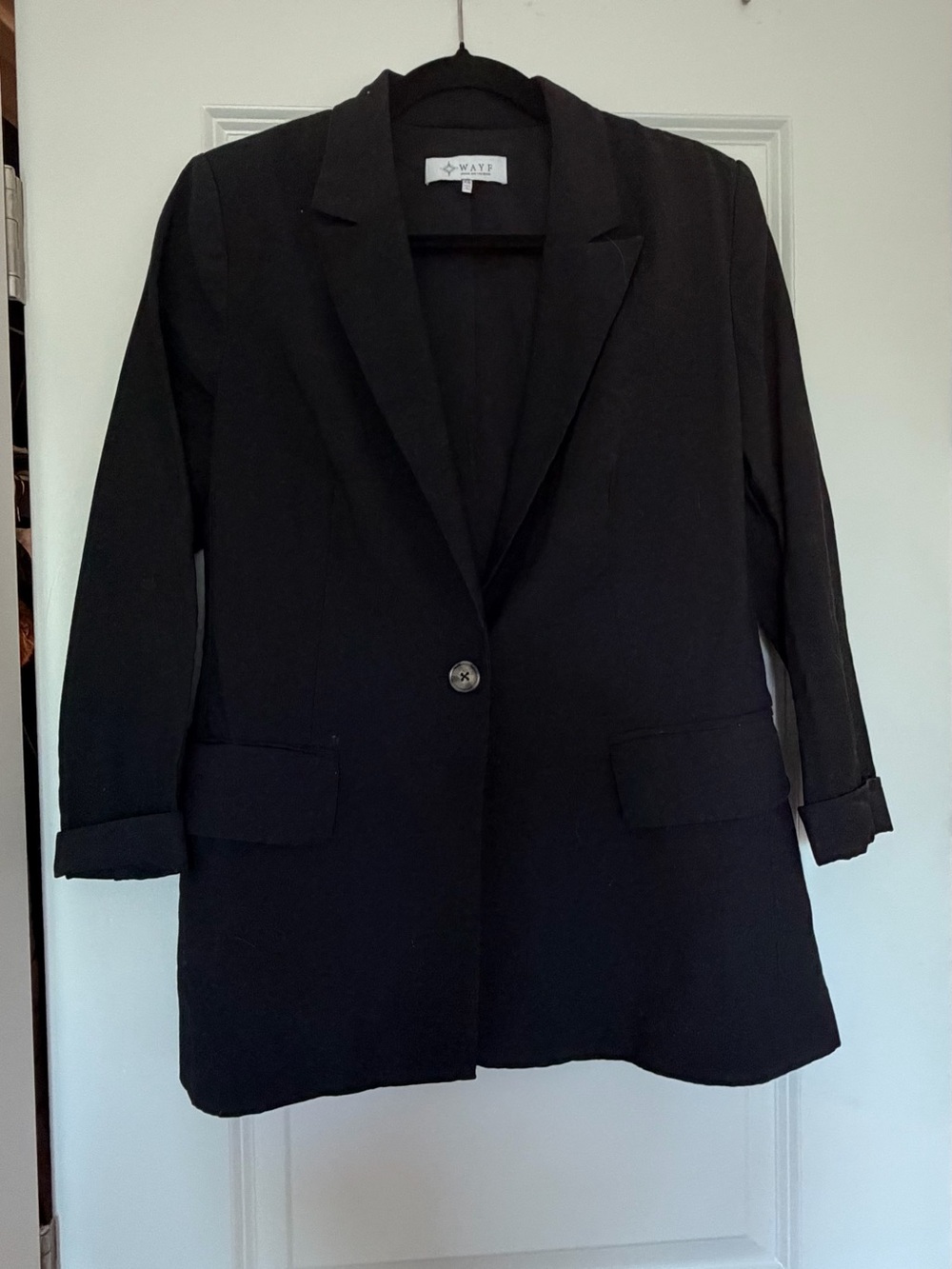 WAYF Black Tailored Blazer Jacket